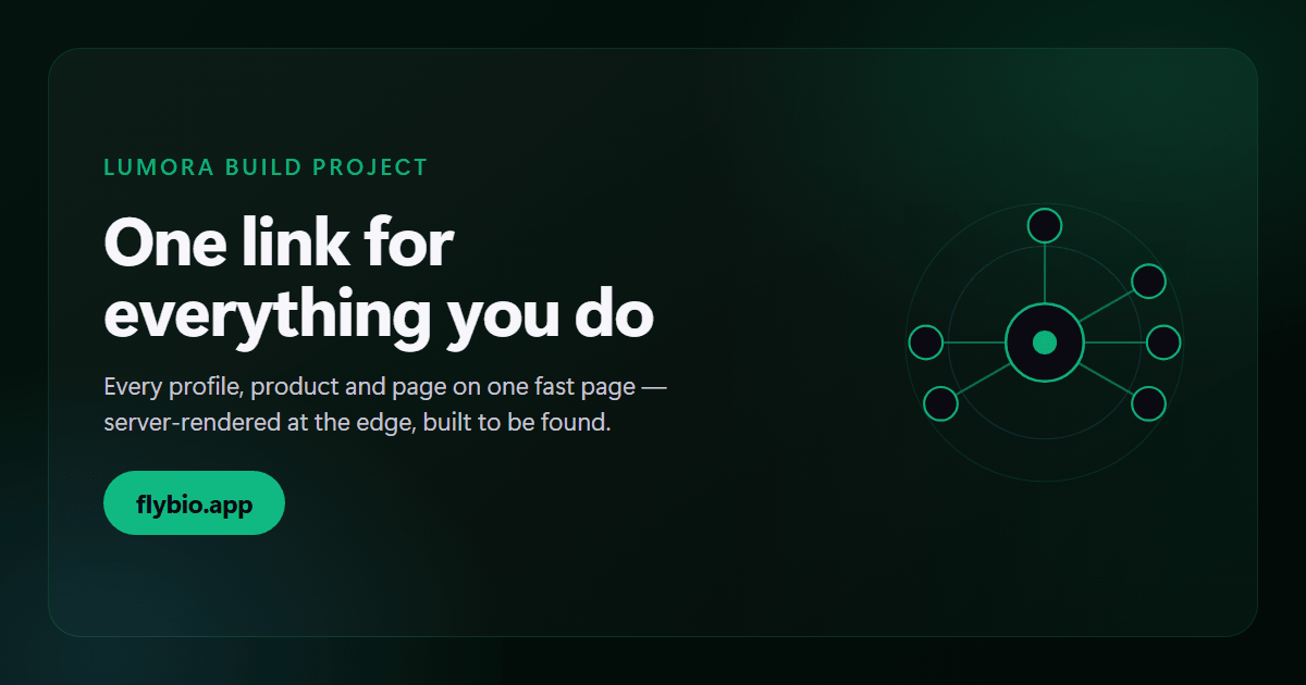 FlyBio — one link for everything you do